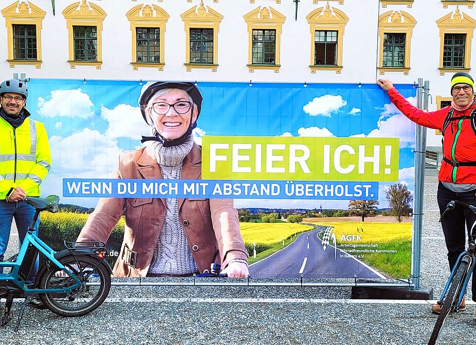 Mit Kemptens Mobilitätsmanager Stefan Sommerfeld und Tobias Heilig vom ADFC