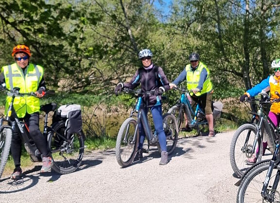 Die Teilnehmer genossen die schöne Radtour