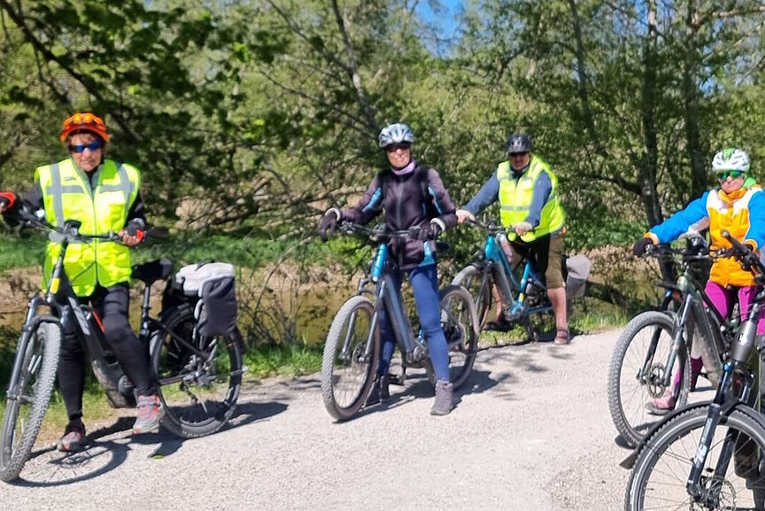 Die Teilnehmer genossen die schöne Radtour Die Teilnehmer genossen die schöne Radtour